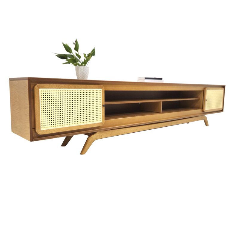 Rack Sala TV Até 75 Polegadas Ricco 273 Cm Laminado Portas